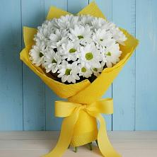 Букет цветов из:  Хризантемы в Среднем