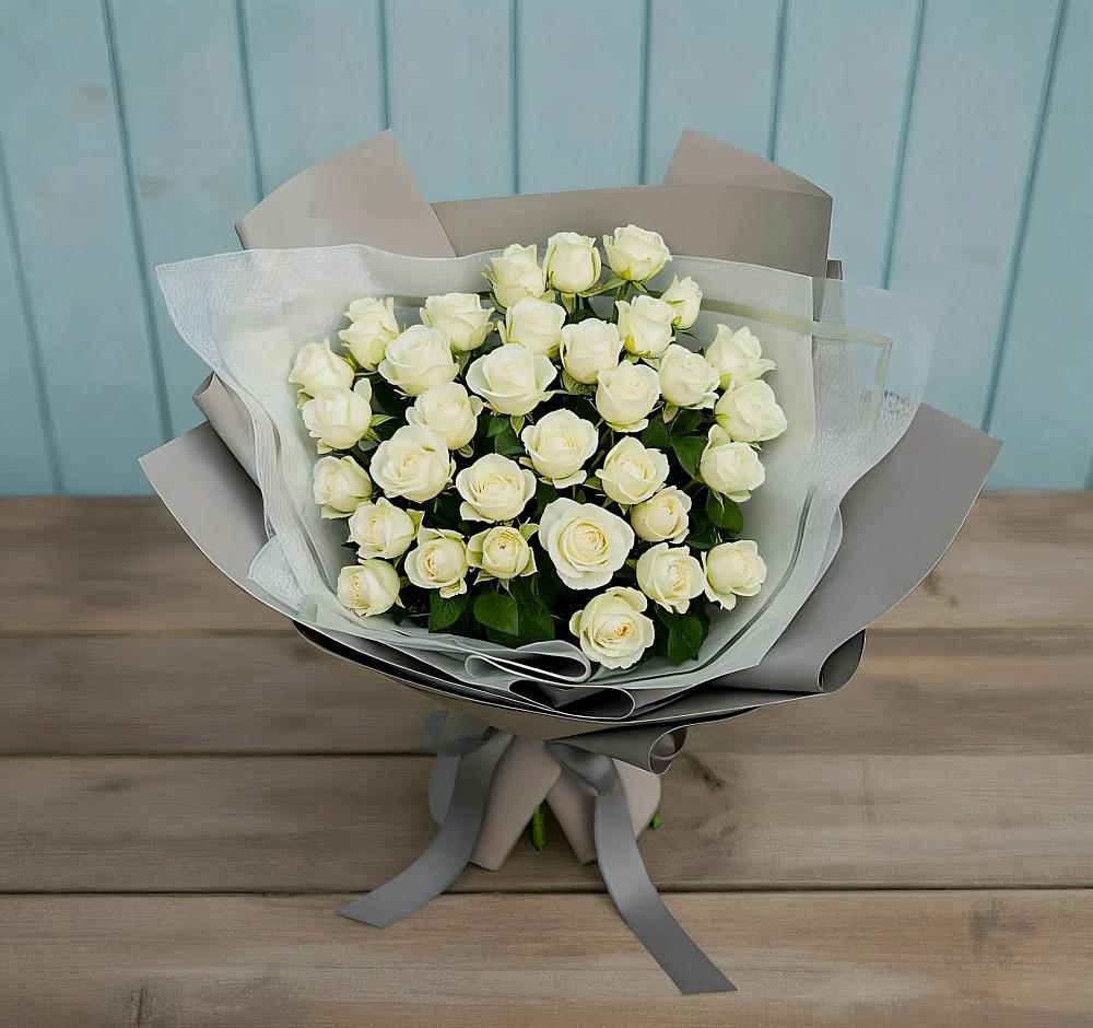 Букет Белоснежная нежность в Среднем