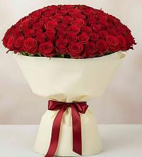 Букет 101 Красная роза Милано в Среднем