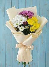 Букет цветов из:  Хризантемы в Среднем
