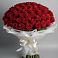 Букет 101 Красная роза Блэк Мэджик в Среднем