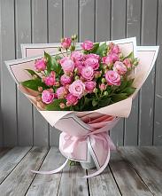 Букет Розовый кустик в Среднем