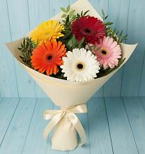 Букет цветов из:  Герберы в Среднем