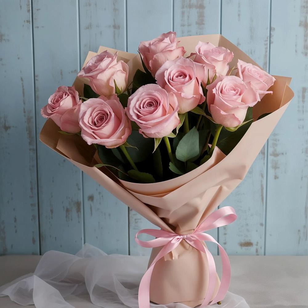 Букет цветов из: Розы в Среднем