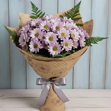 Букет цветов из:  Хризантемы #REPLACE_PRED# Среднем