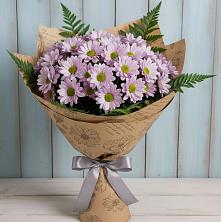 Букет цветов из:  Хризантемы в Среднем
