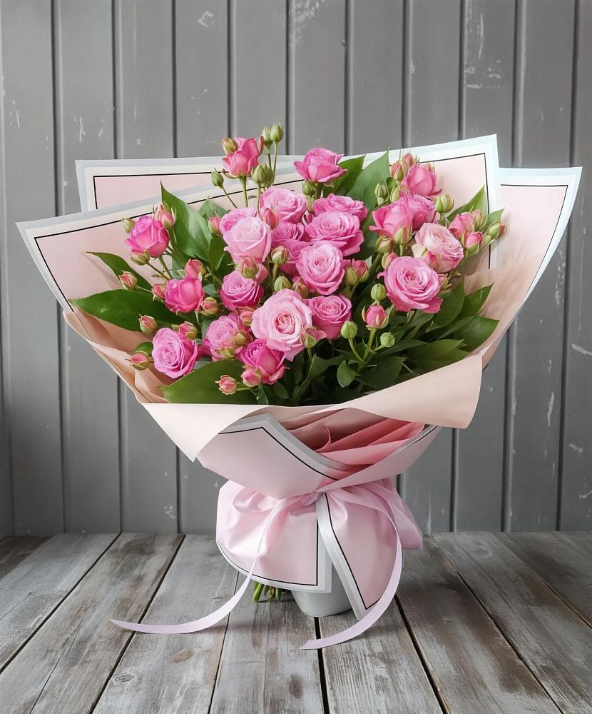 Букет Розовый кустик в Среднем