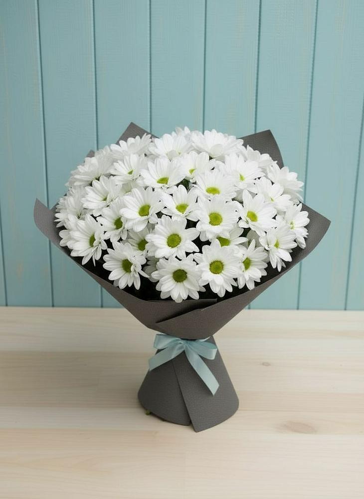 Букет цветов из: Хризантемы в Среднем