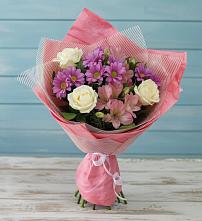 Букет цветов из:  Герберы в Среднем