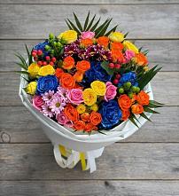 Букет цветов из:  Розы и Хризантемы в Среднем