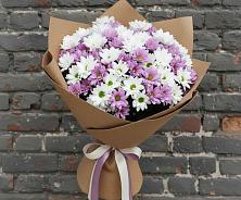 Букет цветов из:  Хризантемы в Среднем