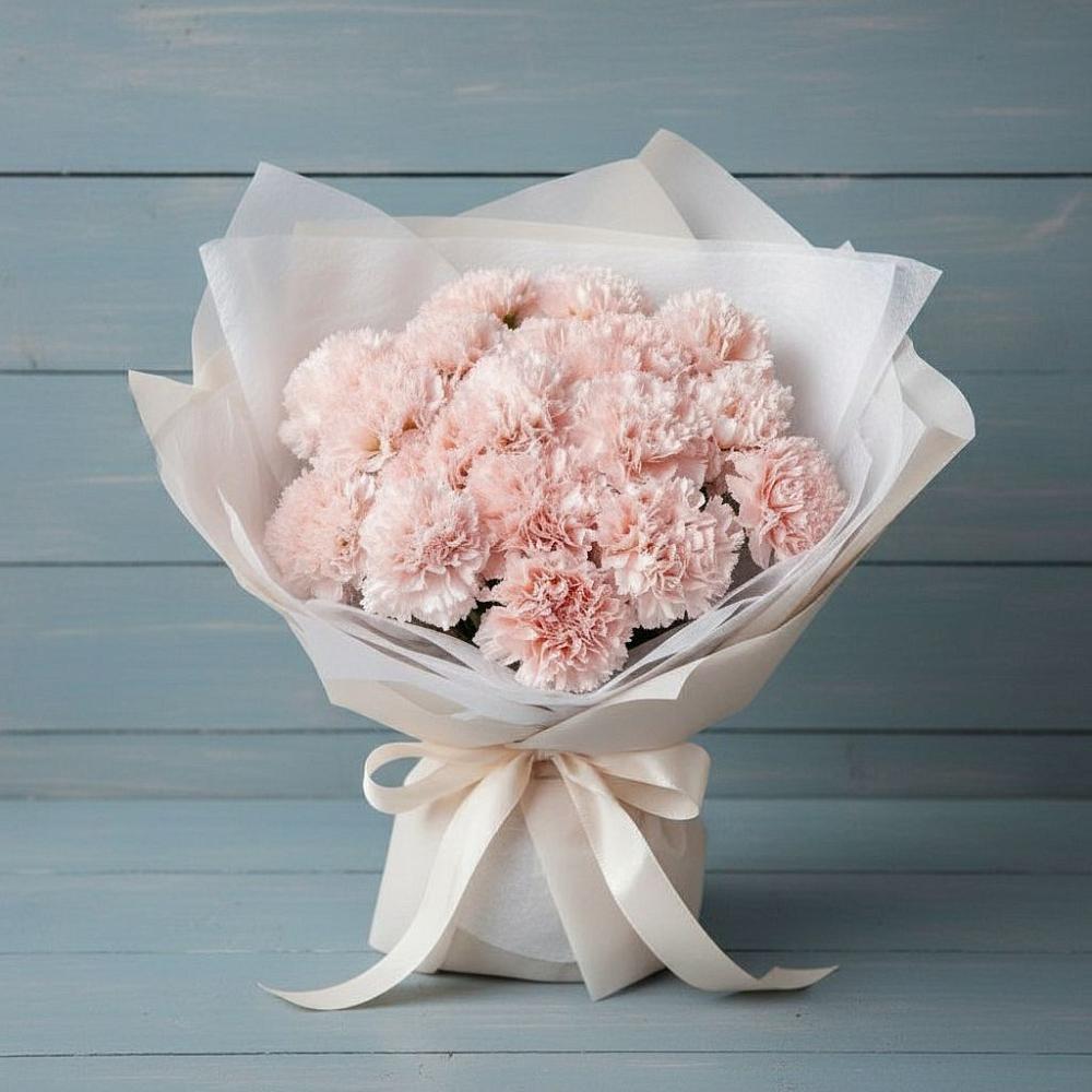 Букет цветов из: Гвоздики в Среднем