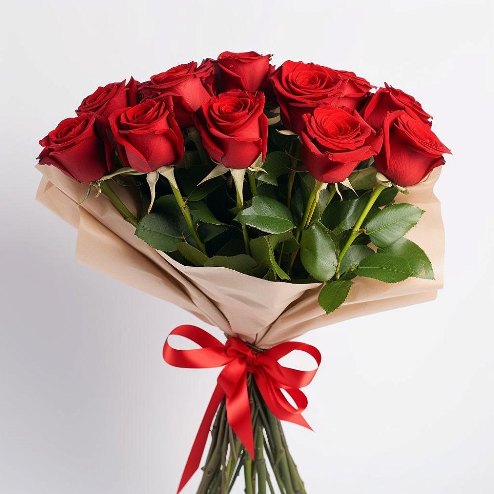 Букет 11 Красных роз Эдлесс Лав в Среднем