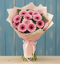 Букет цветов из:  Герберы в Среднем