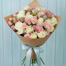 Букет цветов из:  Розы в Среднем