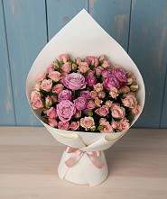 Букет цветов из:  Розы #REPLACE_PRED# Среднем