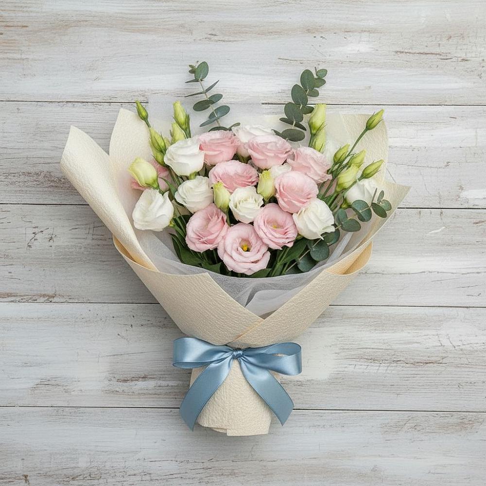 Букет цветов из: Лизиантусы в Среднем